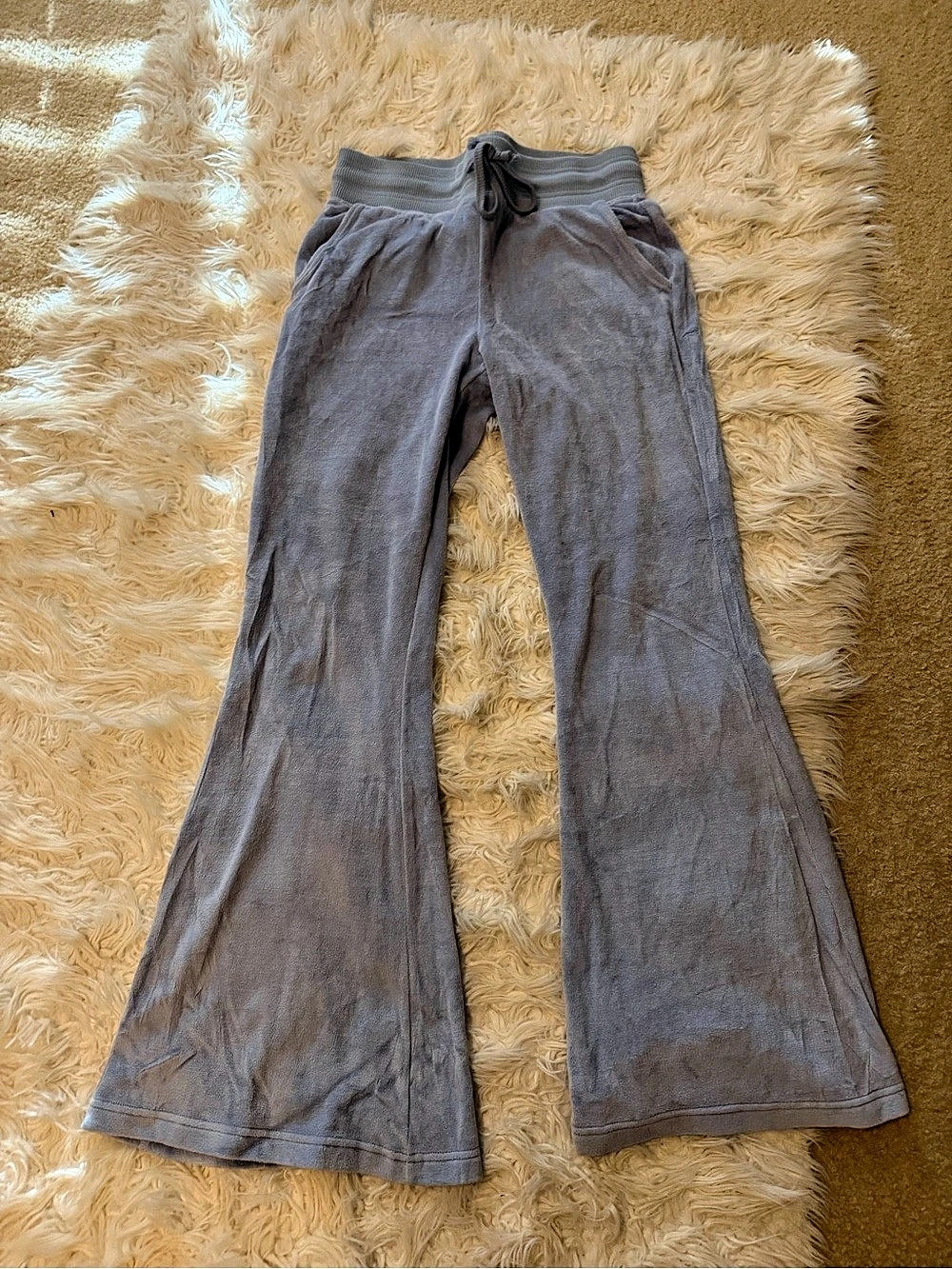 Aerie Flare Pants in light blue Size Medium